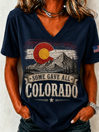 Women'S Colorado Strong: Rising From The Ashesn Printed T-Shirt  V-Neck T-Shirt