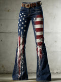 Women's 250th Anniversary Hot Diamond Printed Casual Jeans