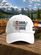 Retro Sesqui Semiquincentennial Colorado 150 Years Usa 250 Print Baseball Cap