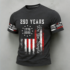 Men'S Casual American Founding Celebration Personalized Printed Round Neck T-Shirt
