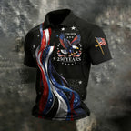 Men'S Retro American Founding Celebration Eagle Shoulder Polo Shirt