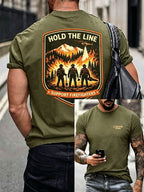 Men's Forest Fire Print T-Shirt