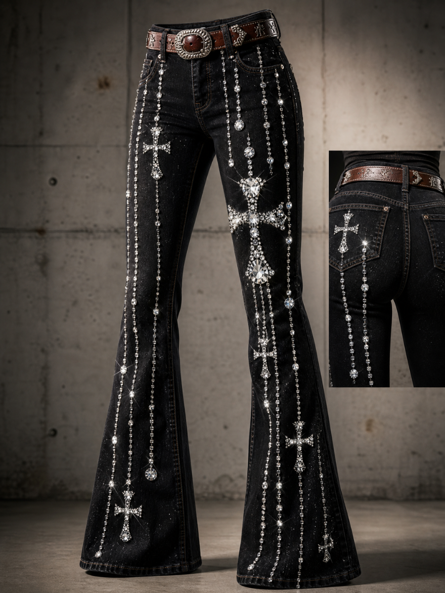Women's Faith Printed Casual Jeans