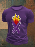 Mountain Cross In Memory Of The Fallen Short Sleeve Tee With Sleeve Cross Print