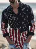 Men's 250th Anniversary Celebration Commemorative Printed Long Sleeve Shirt