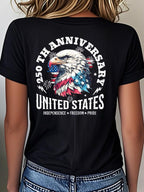 Women's 250th Anniversary Printed Casual T-Shirt