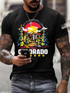 Men'S Colorado Strong Print Short Sleeve T-Shirt