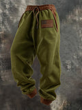 Men's Retro Outdoor Color Block Patriot Sports Pants