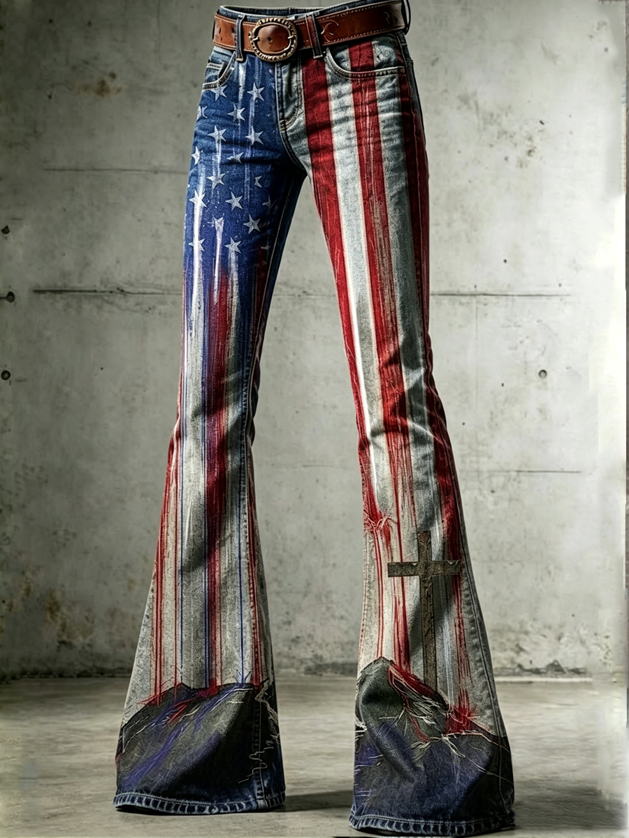 Women's Faith Printed Casual Jeans
