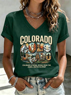 Ladies COLORADO STRONG: RISING FROM THE ASHES, UNITED IN SPIRIT Short Sleeved T-Shirt