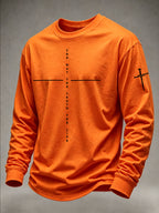 Men'S Faith Printed Casual Long Sleeved T-Shirt