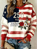 Retro 250th Anniversary Floral Art Women's Hoodie
