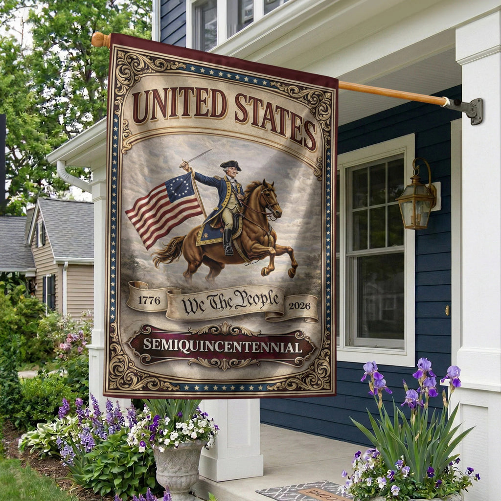George Washington 250Th Anniversary 1776–2026 House Flag – America 250