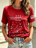 250Th Anniversary Embroidered Printed Round Neck Top In The United States