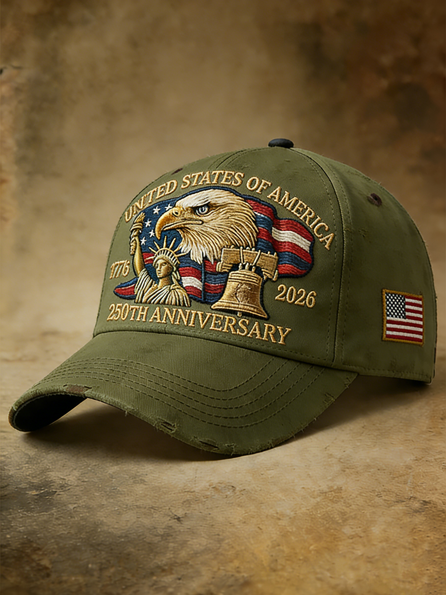 250Th Anniversary Baseball Hat For The Vintage Eagles And Statue Of Liberty