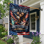 America 250Th Anniversary 1776–2026 House Flag – Bald Eagle & Statue