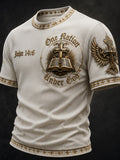 “One Nation Under God”Cross-Print Men's Waffle T-Shirt