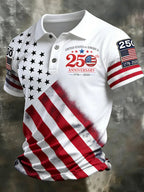 Unisex Casual 250Th Anniversary Celebration Short Sleeved Polo Shirt
