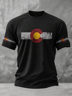 Men's Retro Honoring Our Fallen Heroes Three Firefighters Lost. Never Forgotten Print T-Shirt
