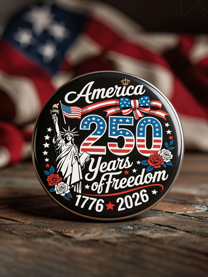 America 250 Years of Freedom Statue of Liberty Pin Badge