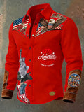 Men's Vintage American 250th Anniversary Distressed Western Shirt