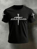 Jesus Saves Print Men's T-Shirt