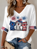 Women's Flag and Cat Print Vest