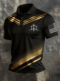 Men's casual waffle Patriot Polo