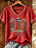 Women's Colorado 150years Anniversary Casual T-shirt