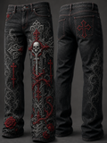 Men's Faith Printed Casual Jeans