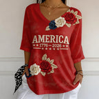 Women's 250th Anniversary Printed Casual T-shirt