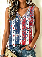 Floral Embroidery Comfortable Women's Casual Vest