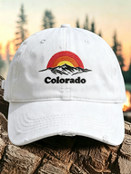 Retro Colorado Strong Colorado Wildfires Praying For The Firefighters Print Baseball Cap
