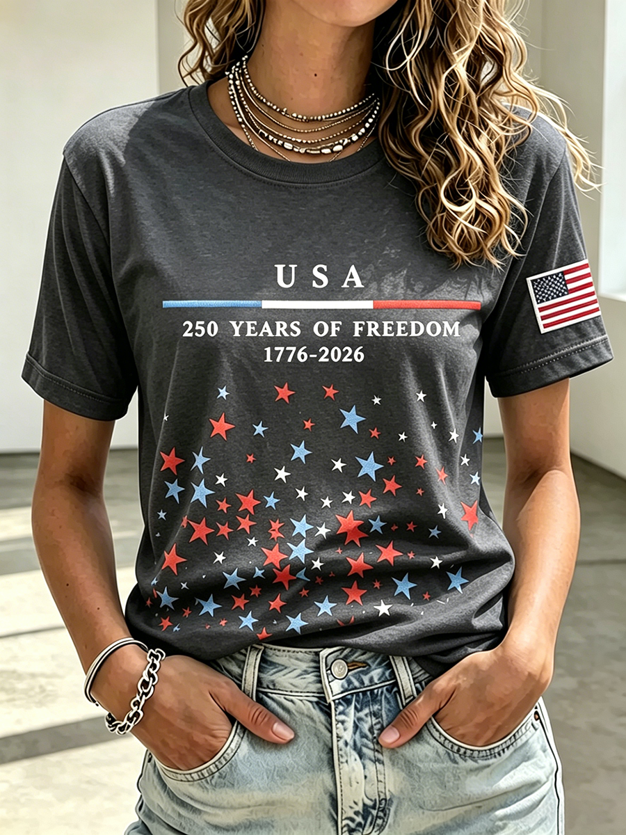 250Th Anniversary Embroidered Printed Round Neck Top In The United States