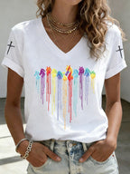 Women's Retro Horse Print T-shirt