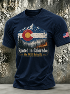 Men'S Colorado Strong: Rising From The Ashesn Printed T-Shirt