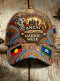 Unisex Retro Australian NAIDOC Week Art Print Casual Hat