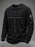 Men'S Faith Printed Casual Long Sleeved T-Shirt