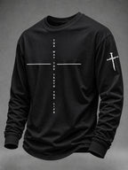 Men'S Faith Printed Casual Long Sleeved T-Shirt