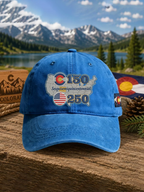 Retro Sesqui Semiquincentennial Colorado 150 Years Usa 250 Print Baseball Cap