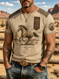 Men's God Leads The Way Western Horse  T-Shirt