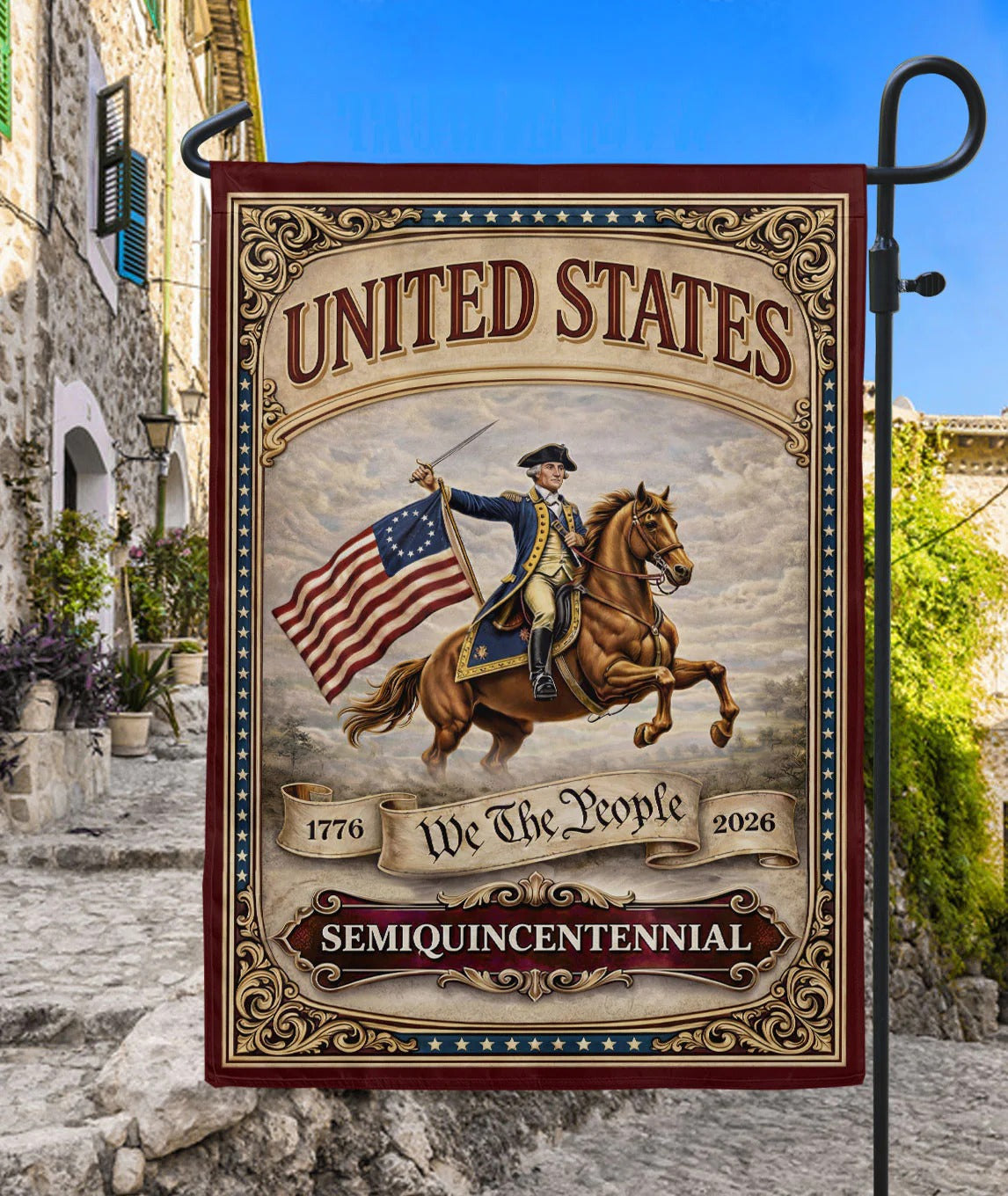 George Washington 250Th Anniversary 1776–2026 House Flag – America 250