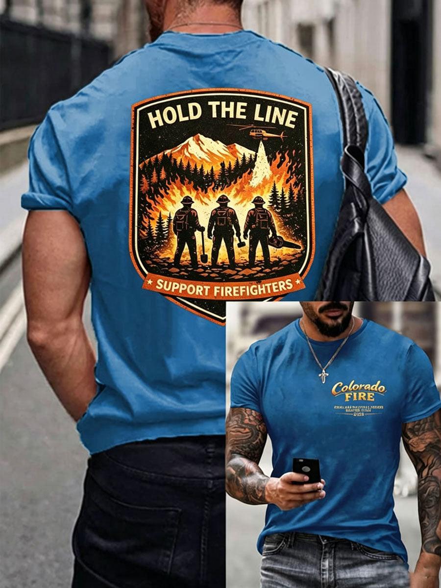 Men's Forest Fire Print T-Shirt