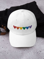 Unisex Rainbow Pride Hearts Hat