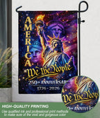 America 250Th Anniversary House Flag - Statue Of Liberty _We The Peopl