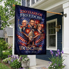 America 250 Years Of Freedom 1776–2026 House Flag – Founders Washingto