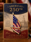 Unisex Exquisite Commemorative Pin for the 250th Anniversary of the Founding of the United States