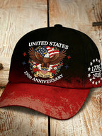 Unisex 250Th Anniversary Founding Celebration Printed Baseball Hat For Independence Day In The United States