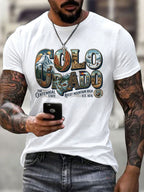 Male COLORADO STRONG Printed T-Shirt