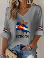 Women's casual Colorado waffle T-shirt